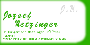 jozsef metzinger business card